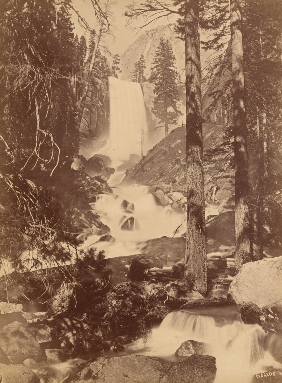 Pi-wy-ack (Diamantenkatarakt), Vernal Falls, Yosemite-Tal, Kalifornien von Eadweard Muybridge