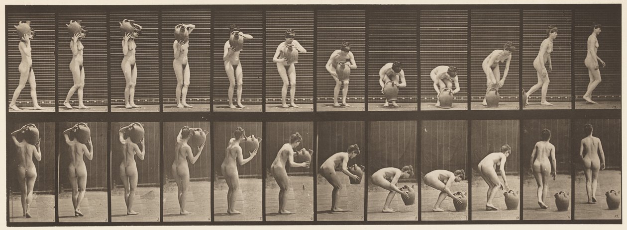 Tafel 225. Wasserkrug von der Schulter auf den Boden stellen von Eadweard Muybridge