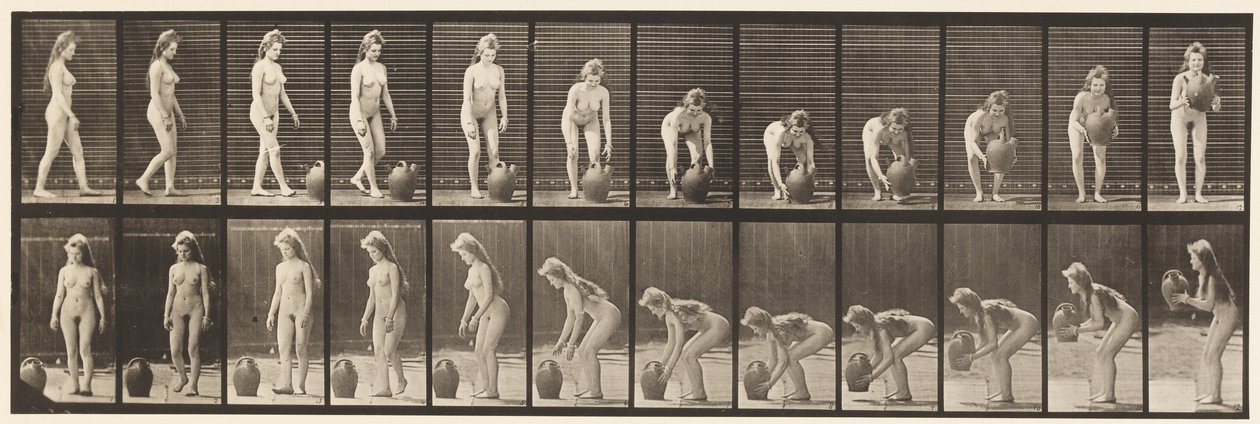 Tafel 228. Drehen und Wasserkrug vom Boden heben von Eadweard Muybridge