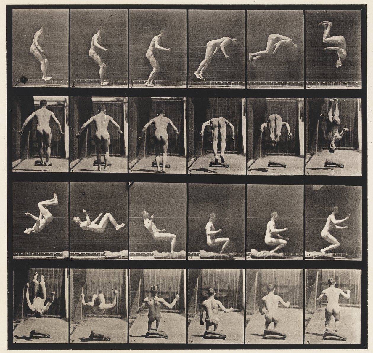 Tafel 363. Laufender Salto von Eadweard Muybridge