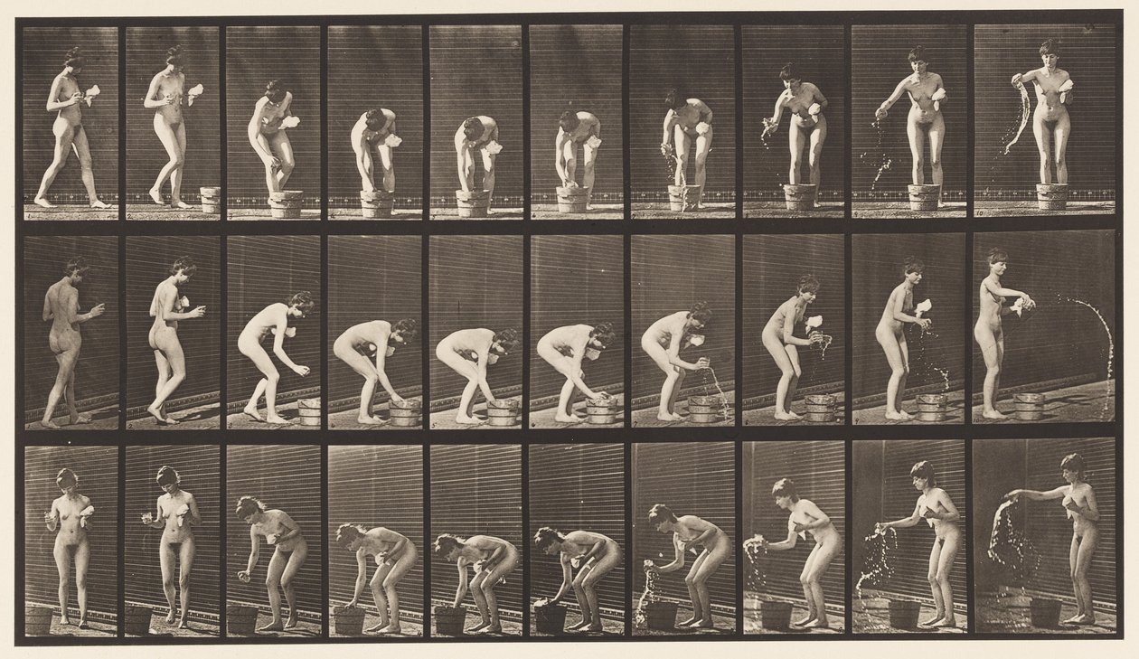 Tafel 440. Bücken und Glas ausspülen von Eadweard Muybridge