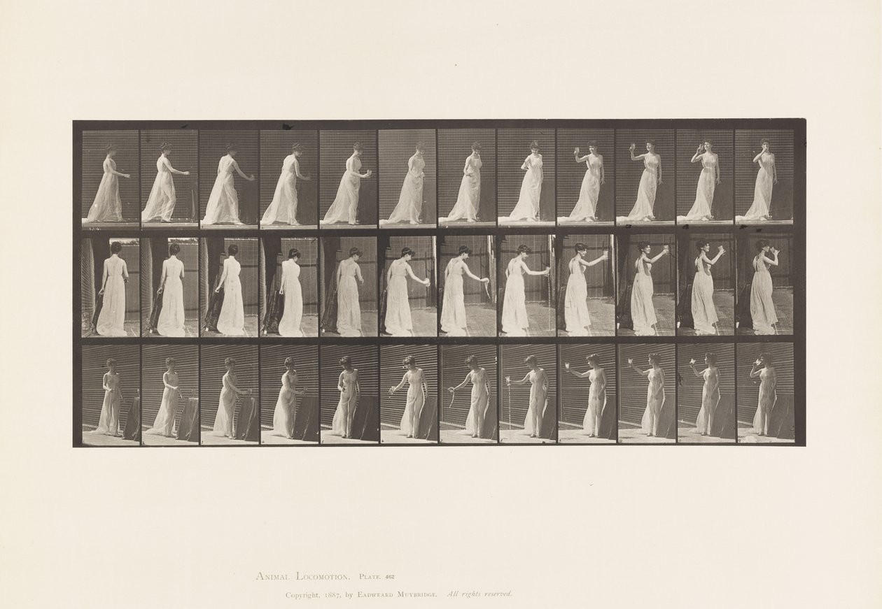 Libation auf den Boden gießen, aus dem Kelch trinken von Eadweard Muybridge