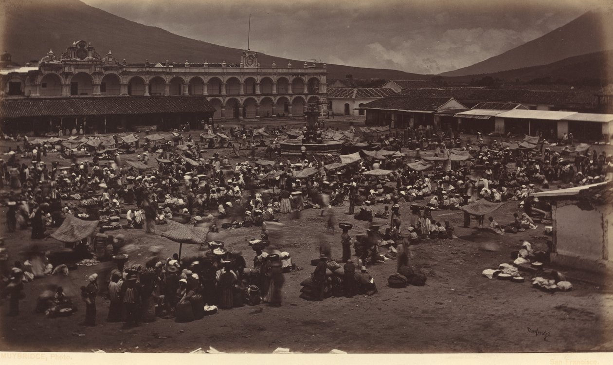 Platz und Vizekönigspalast - Antigua de Guatemala von Eadweard Muybridge