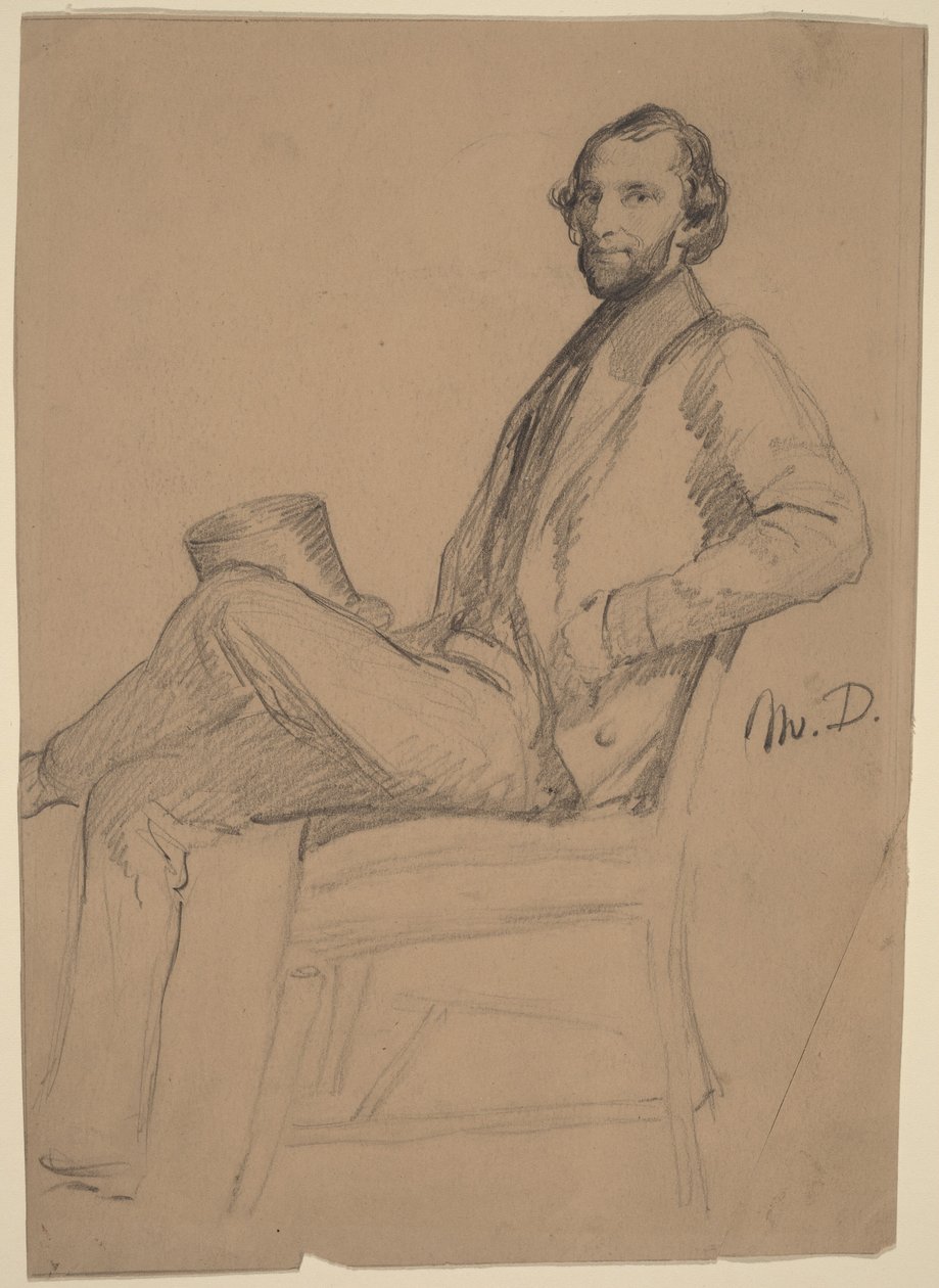 Sitzende Studie von M.D. von Eastman Johnson