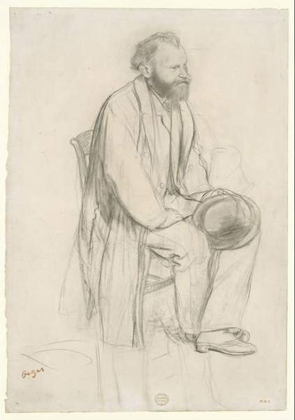 Studie für ein Porträt von Edouard Manet von Edgar Degas