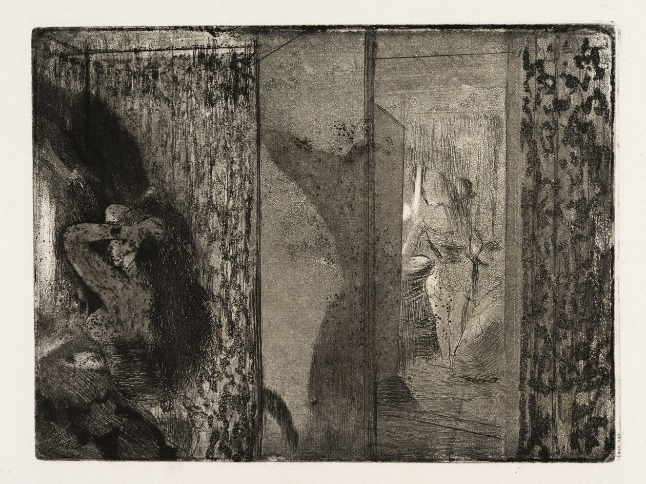 Schauspielerinnen in ihren Umkleideräumen von Edgar Degas