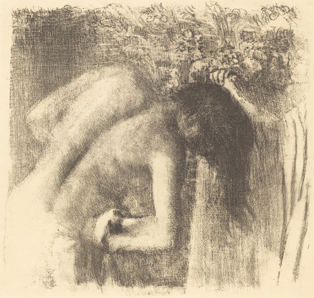 Nach dem Bad, große Platte, ca. 1891 von Edgar Degas