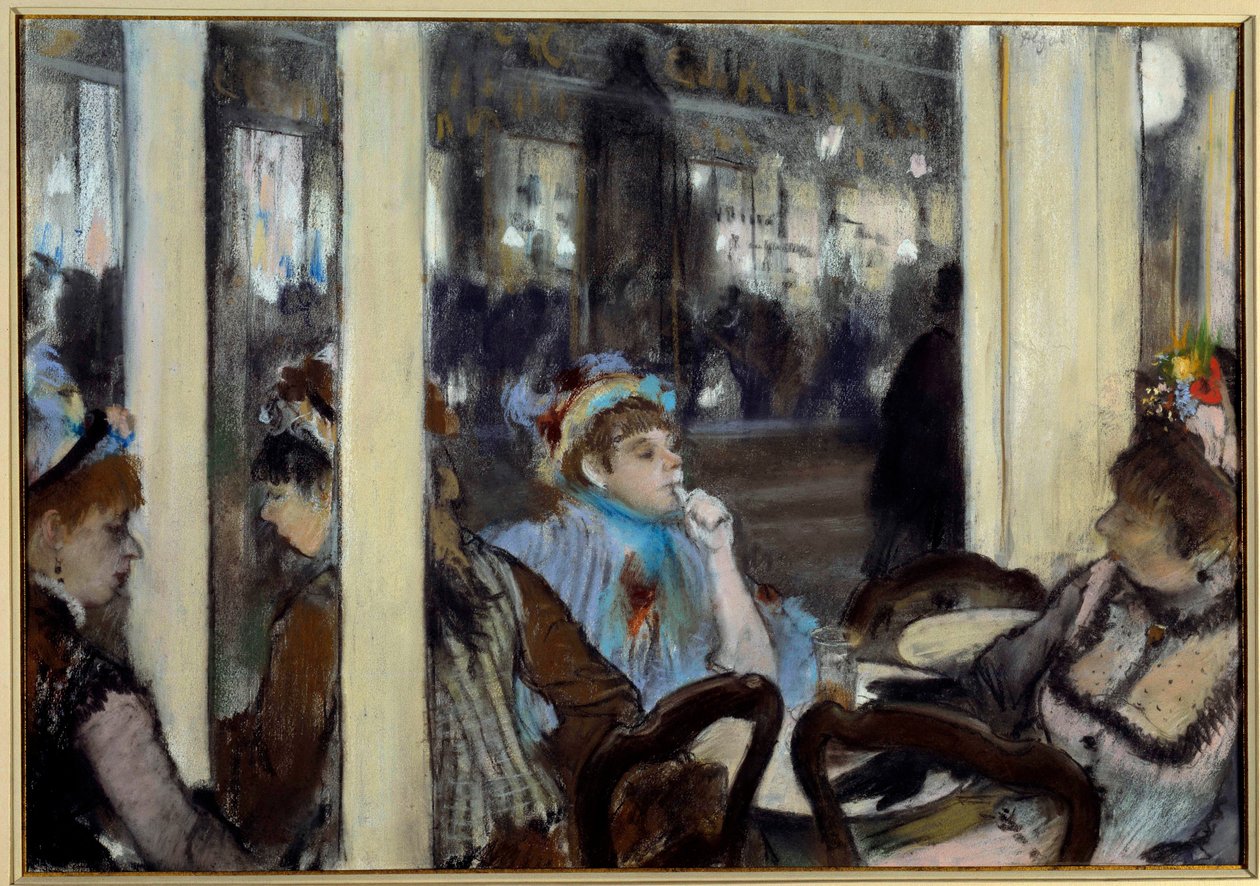 Frauen auf einer Caféterrasse von Edgar Degas