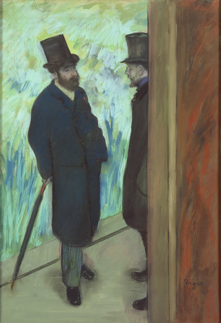 Freunde im Theater, Ludovic Halevy (1834-1908) und Albert Cave (1832-1910) 1878-79 von Edgar Degas