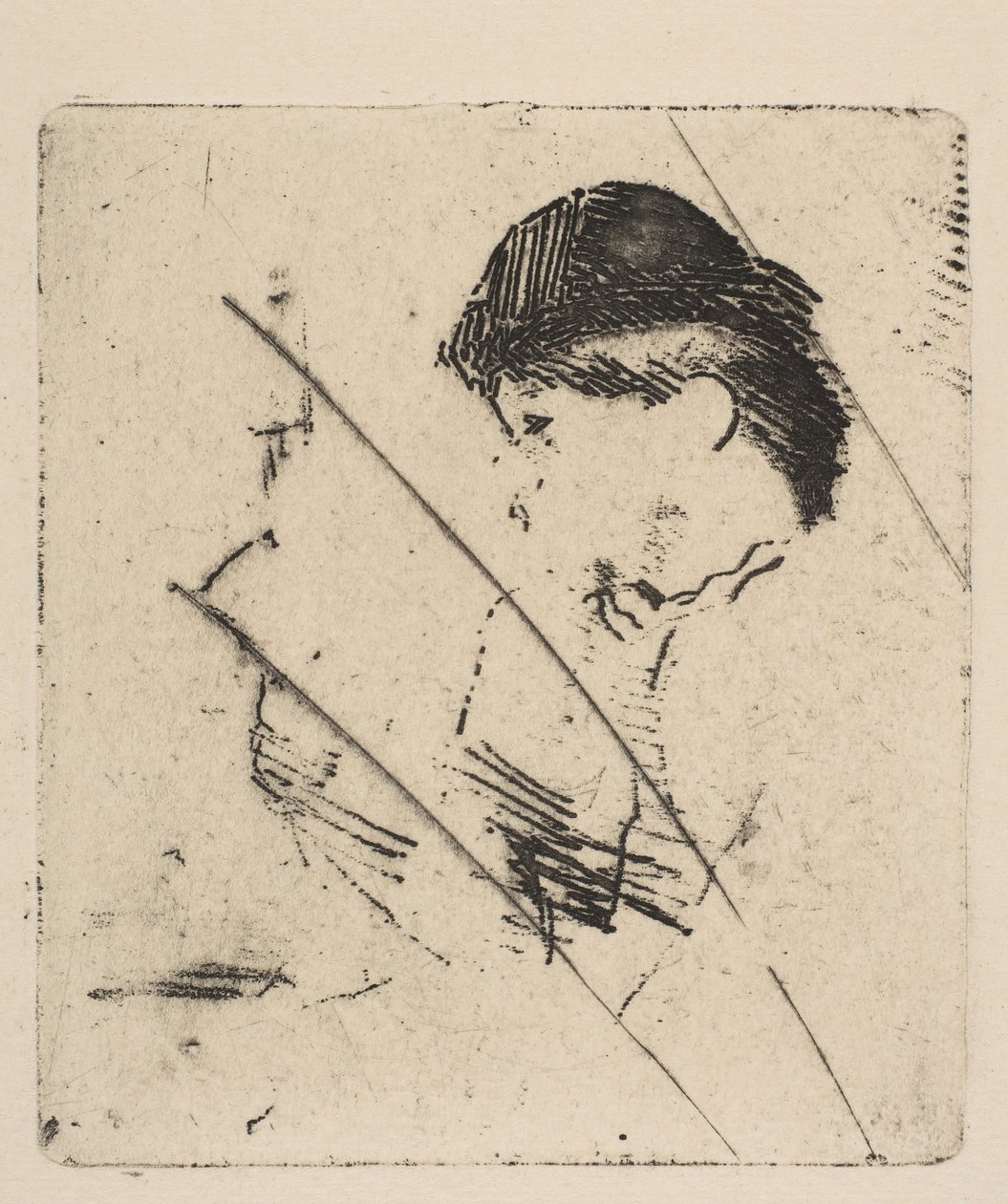 Kopf und Schultern einer jungen Frau im Profil I, ca. 1879 von Edgar Degas
