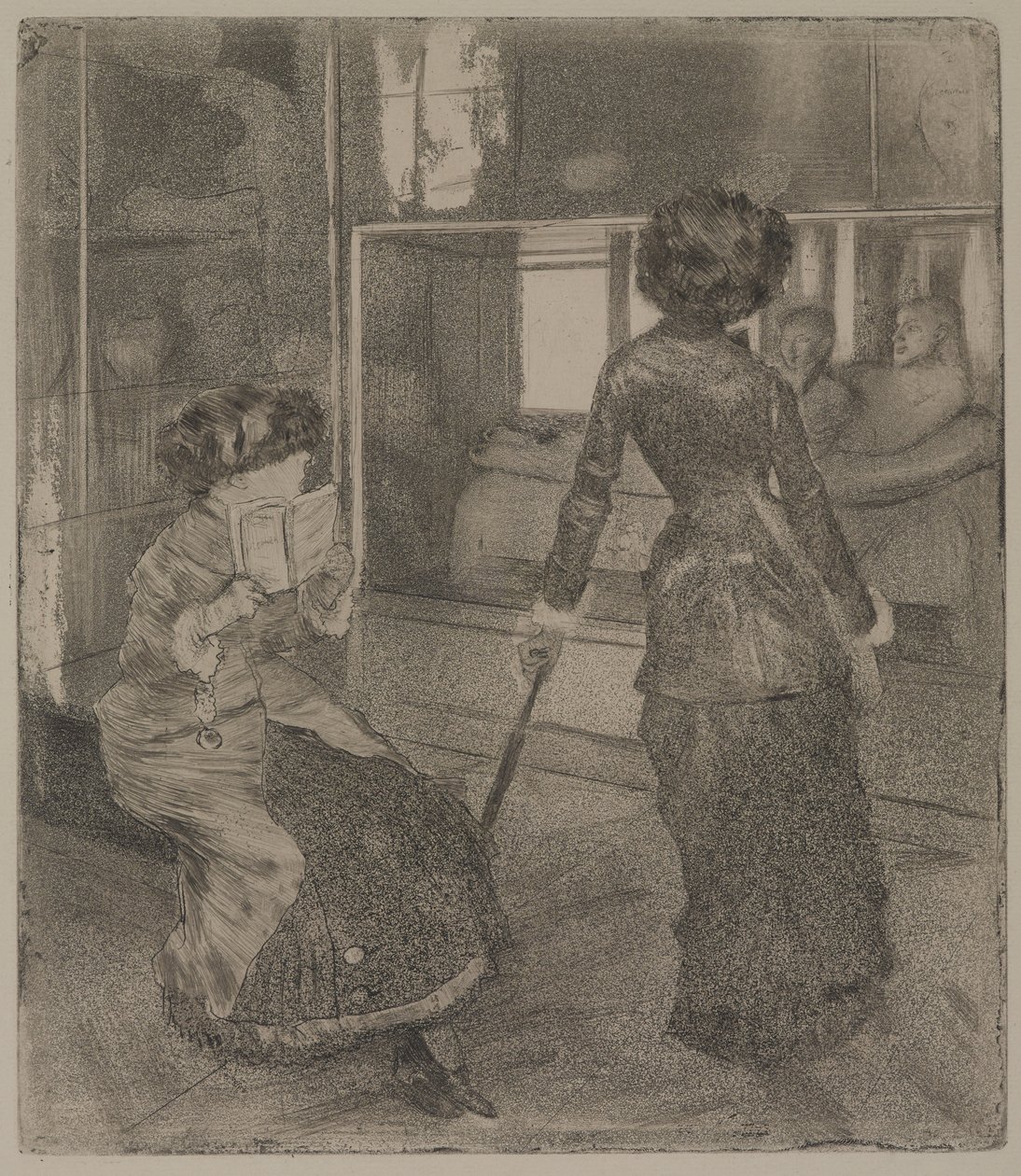 Mary Cassatt im Louvre: Die etruskische Galerie von Edgar Degas
