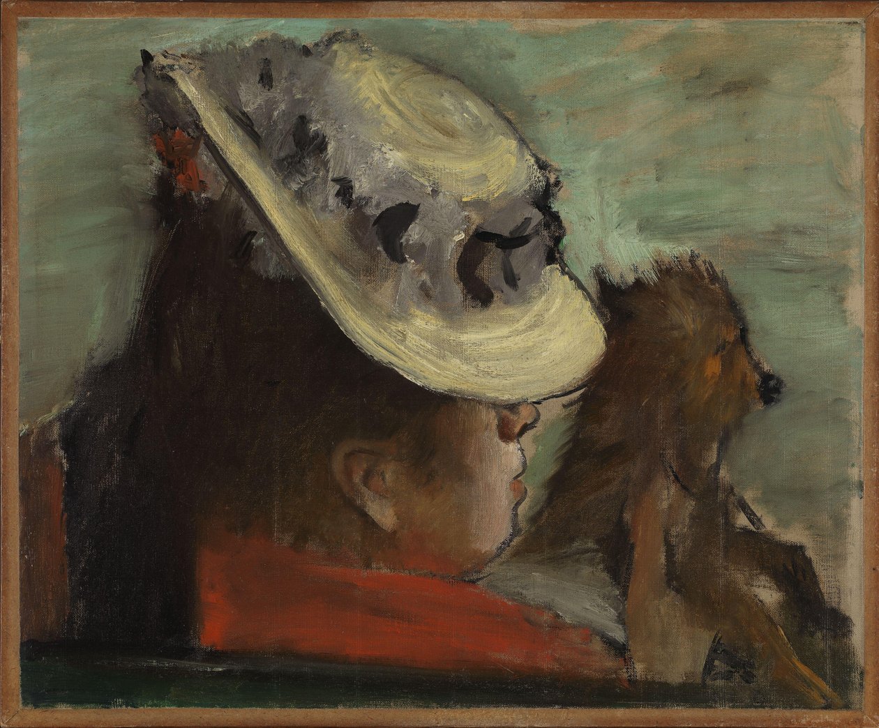 Dame mit Hund von Edgar Degas