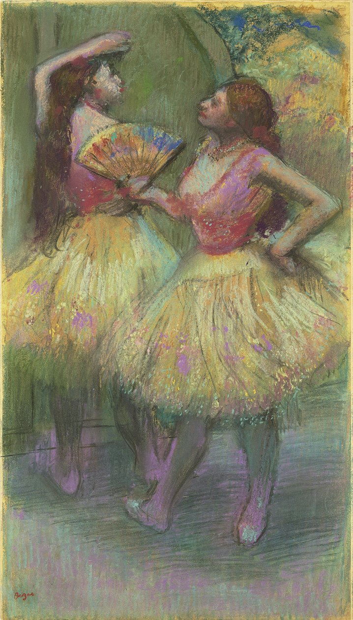 Zwei Tänzer vor dem Auftritt, 1888 von Edgar Degas