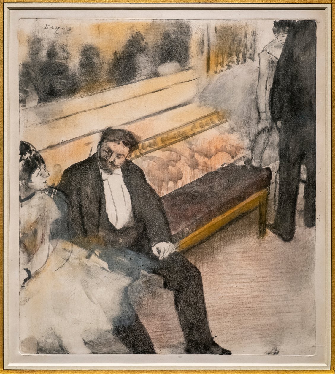 Zwei Männer und zwei Tänzerinnen von Edgar Degas
