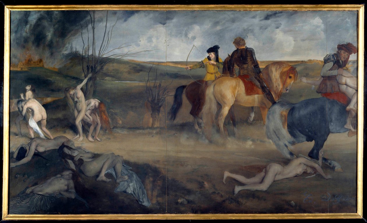 Kriegsszene im Mittelalter von Edgar Degas