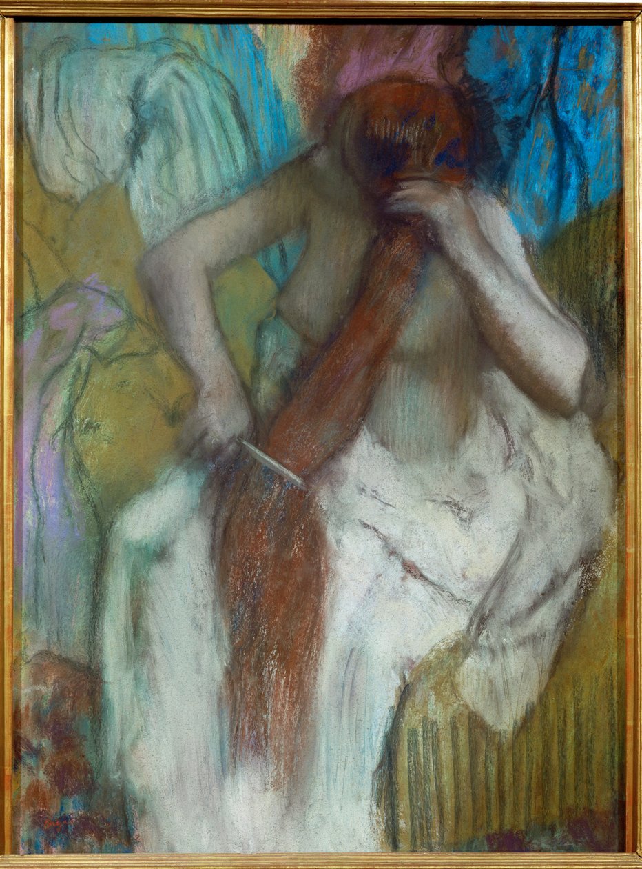 Frau kämmt ihr Haar von Edgar Degas