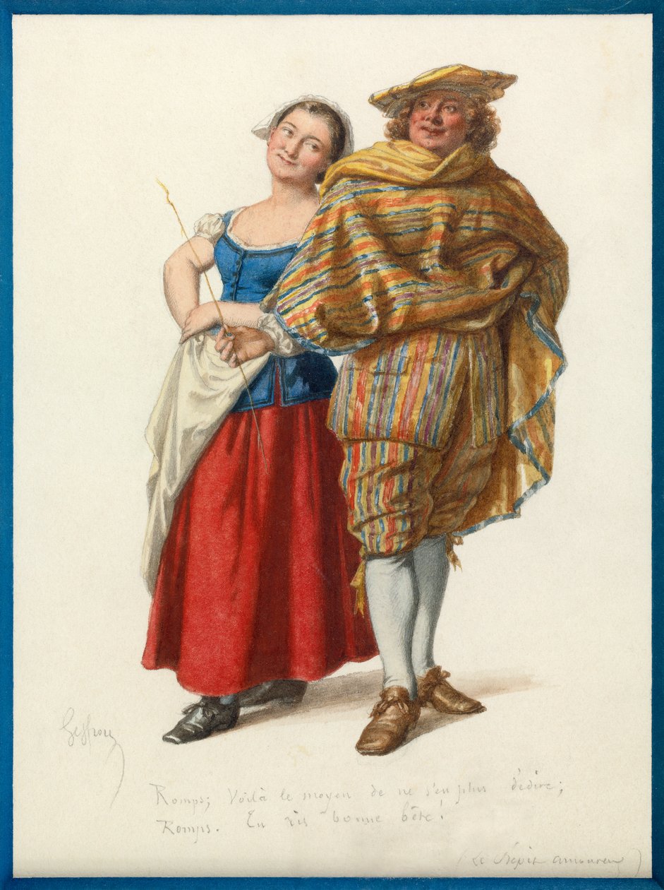 Porträt von Marinette und Fat Rene, um 1870 von Edmond Aime Florentin Geffroy