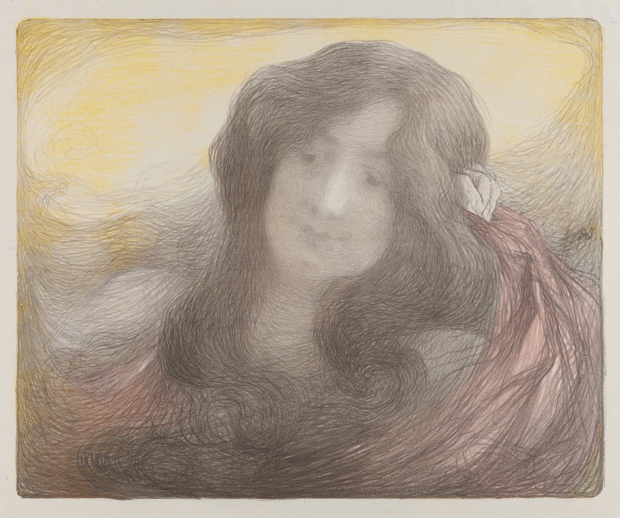 Mädchen mit langem Haar, ca. 1898 von Edmond François Aman Jean