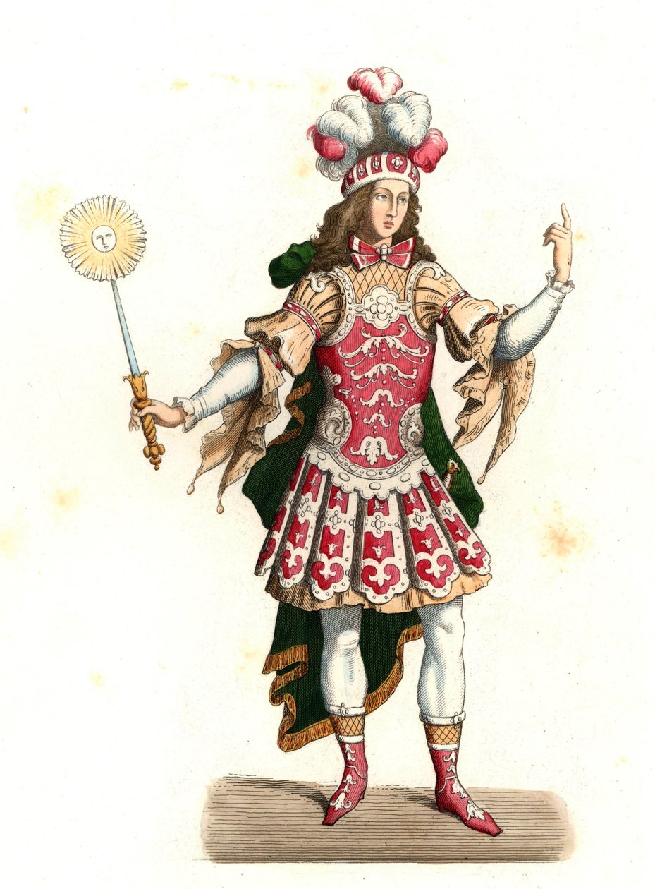 Ludwig XIV. von Frankreich, der Sonnenkönig (1638-1715), im Tanzkostüm von Edmond Lechevallier Chevignard