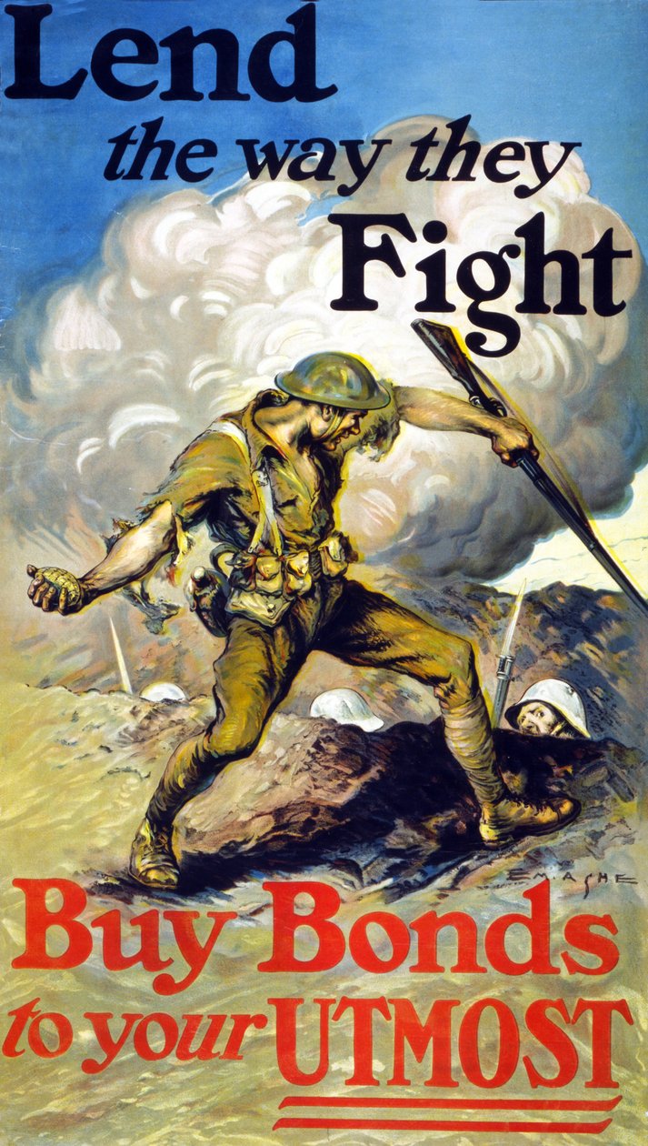 Leihen wie sie kämpfen, 1918 von Edmund Ashe