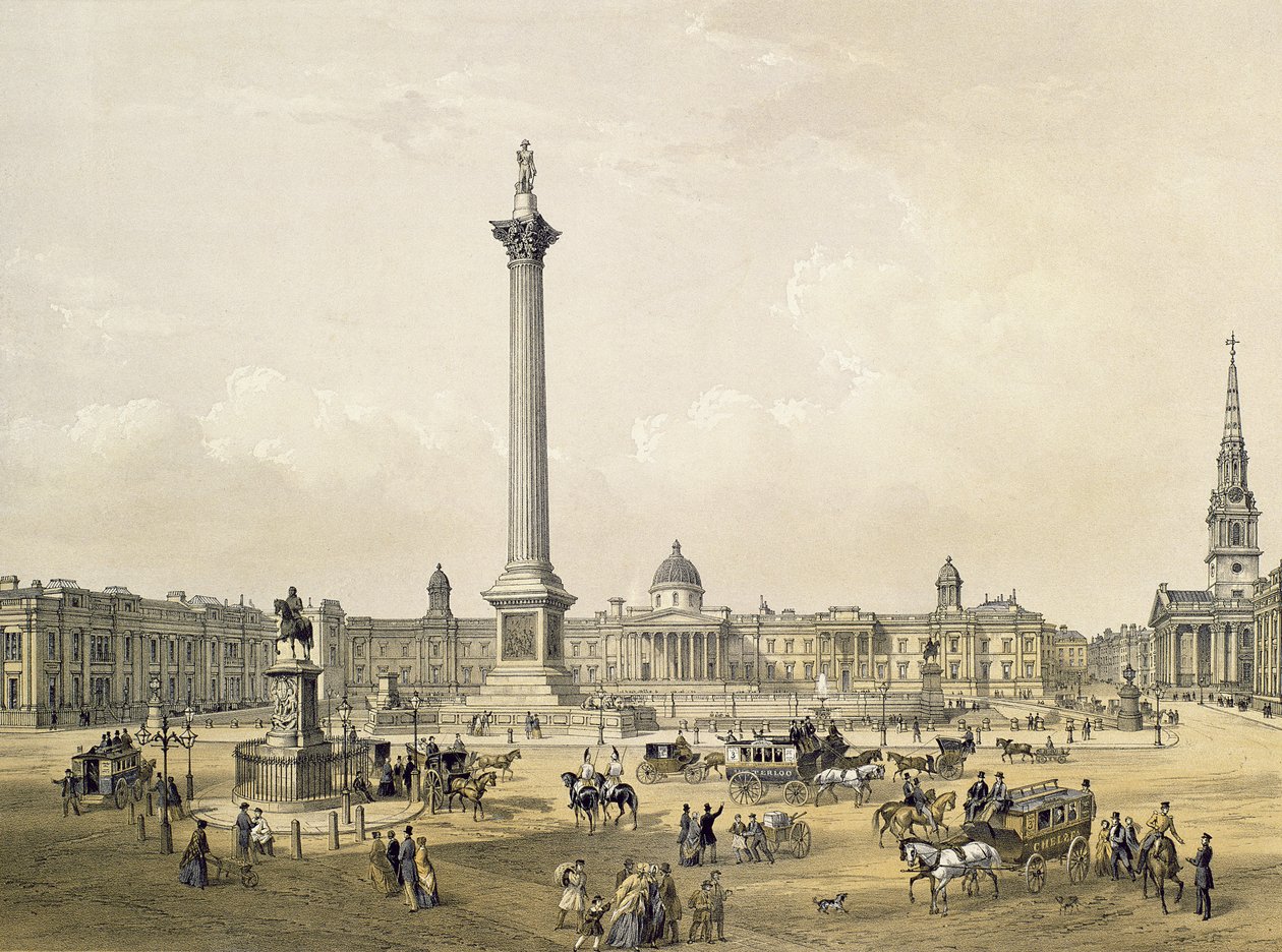 Trafalgar Square, mit der National Gallery und der St. Martin