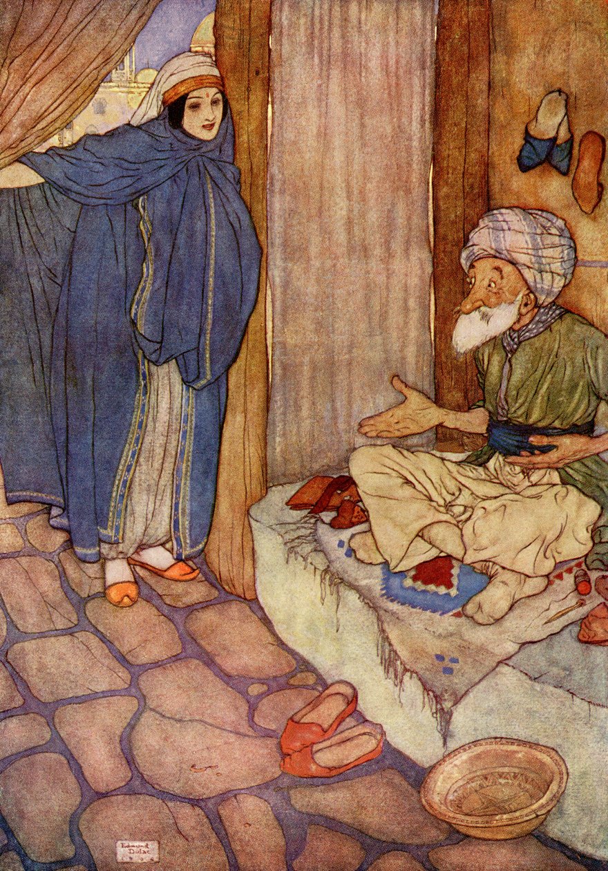 Mustapha zweifelte sehr an seiner Fähigkeit, Fragen zu unterlassen, Illustration aus 