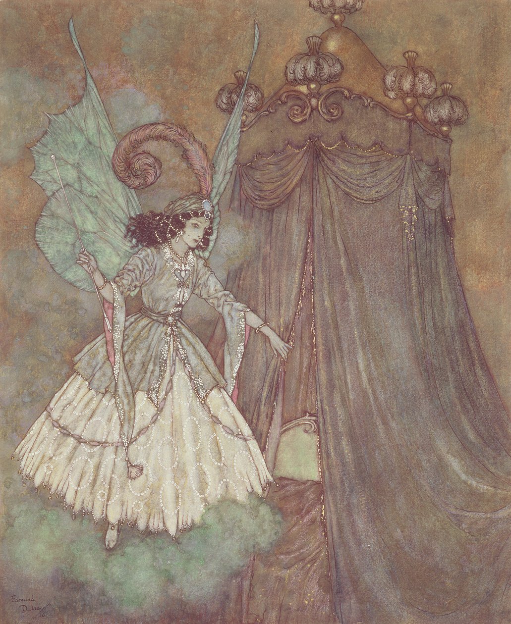„Sie fand sich einer stattlichen und schönen Dame gegenüber“, Illustration aus 