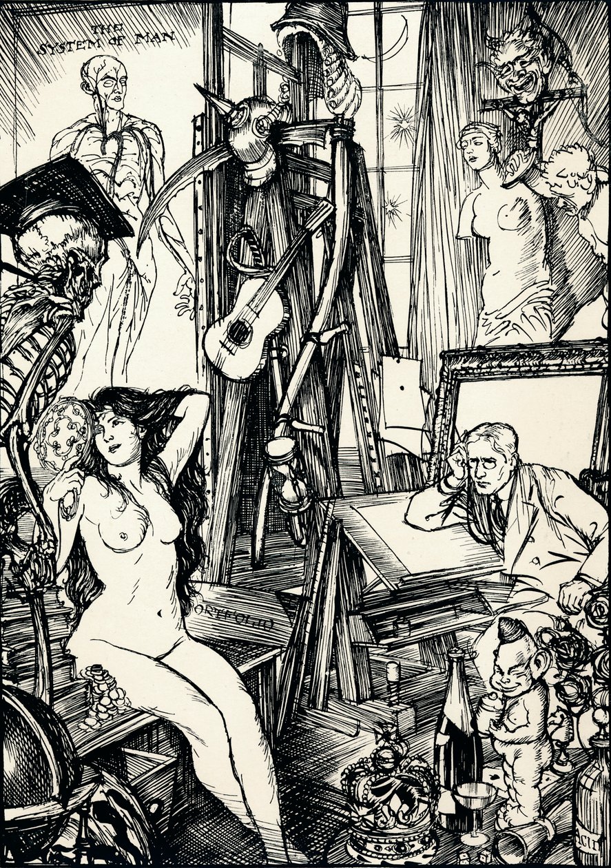 Der Karikaturist - Stufe VI, ca. 1920 von Edmund Joseph Sullivan