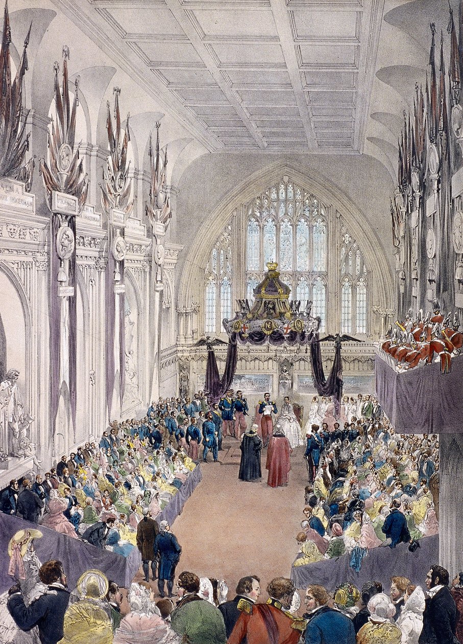 Napoleon III. und Kaiserin Eugenie in der Guildhall, London, 1855 von Edmund Morin