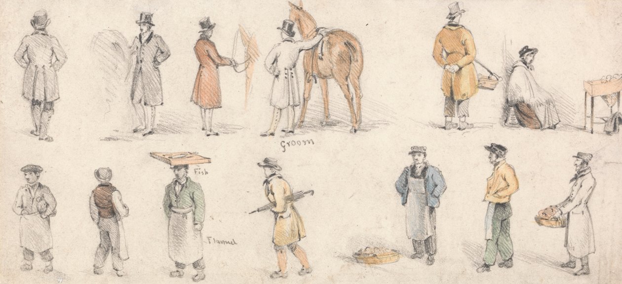 Studien von Handwerkern und Stallknechten von Edmund Thomas Parris