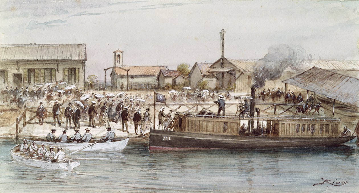 Die Einweihung des Suezkanals durch die Kaiserin Eugénie (1826-1920) am 17. November 1869 von Edouard Riou
