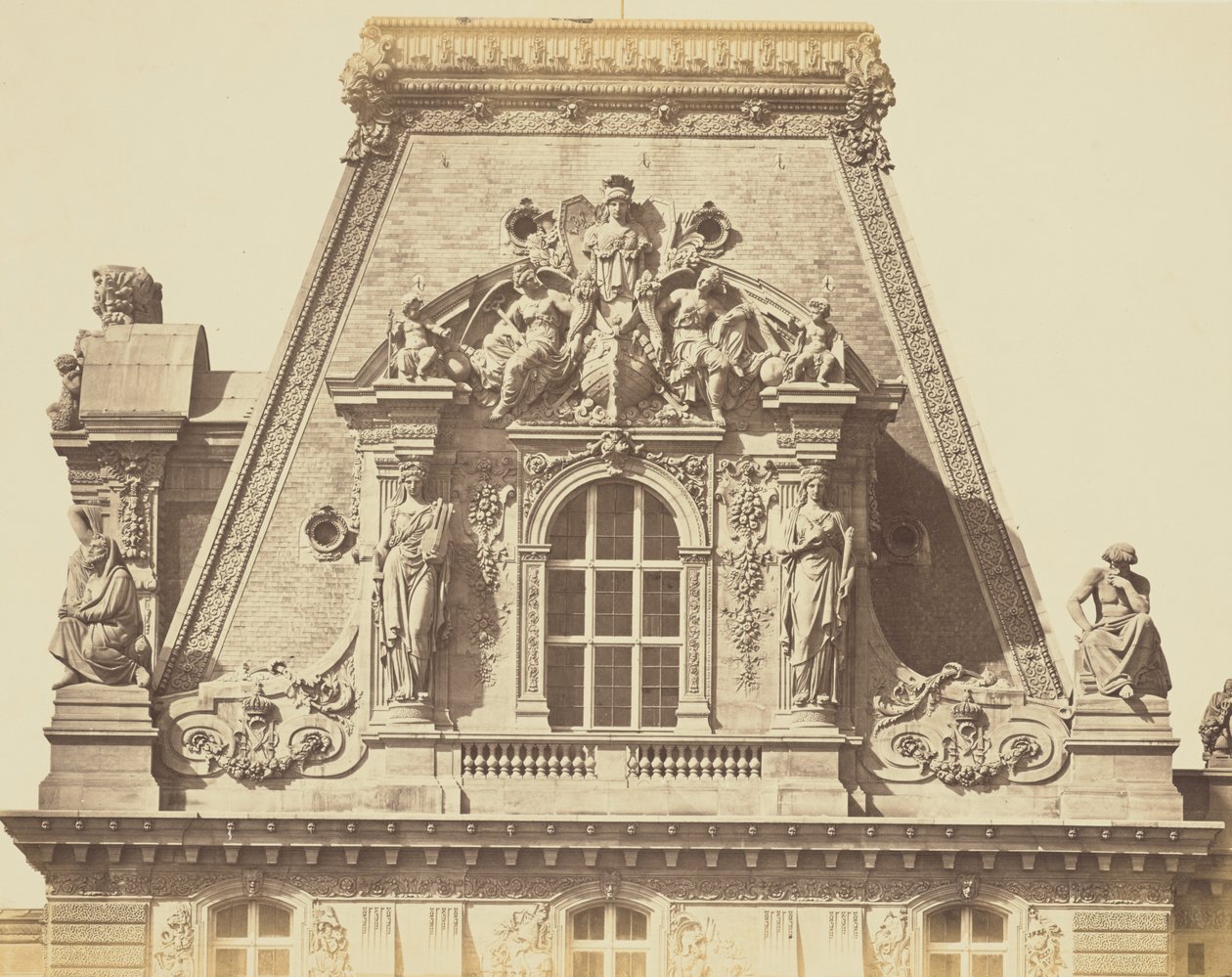 [Das Dach des Pavillon Turgot, Louvre, Paris] von Édouard Baldus