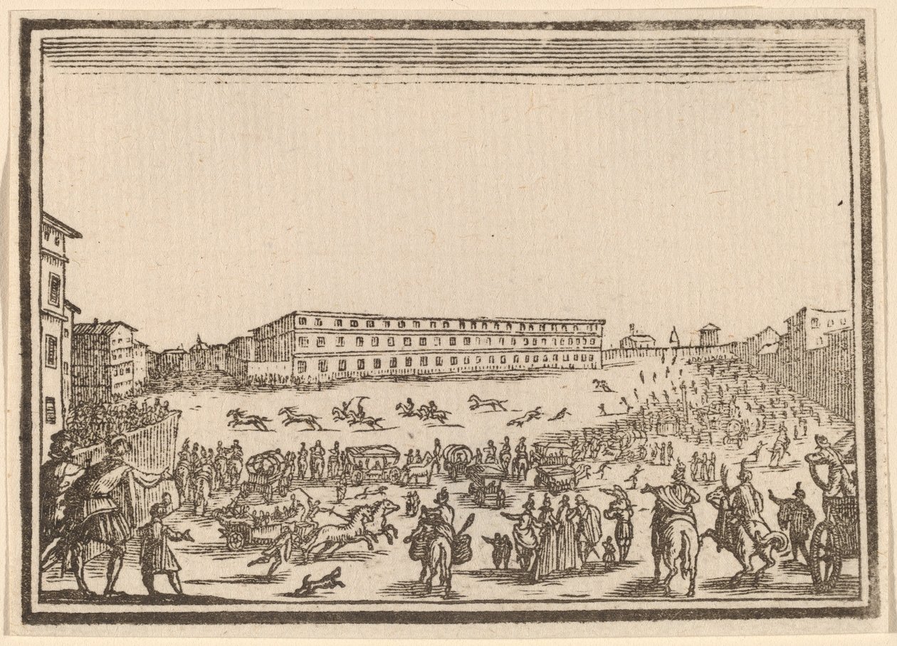 Piazza Presso alla Porta al Prato von Edouard Eckman after Jacques Callot
