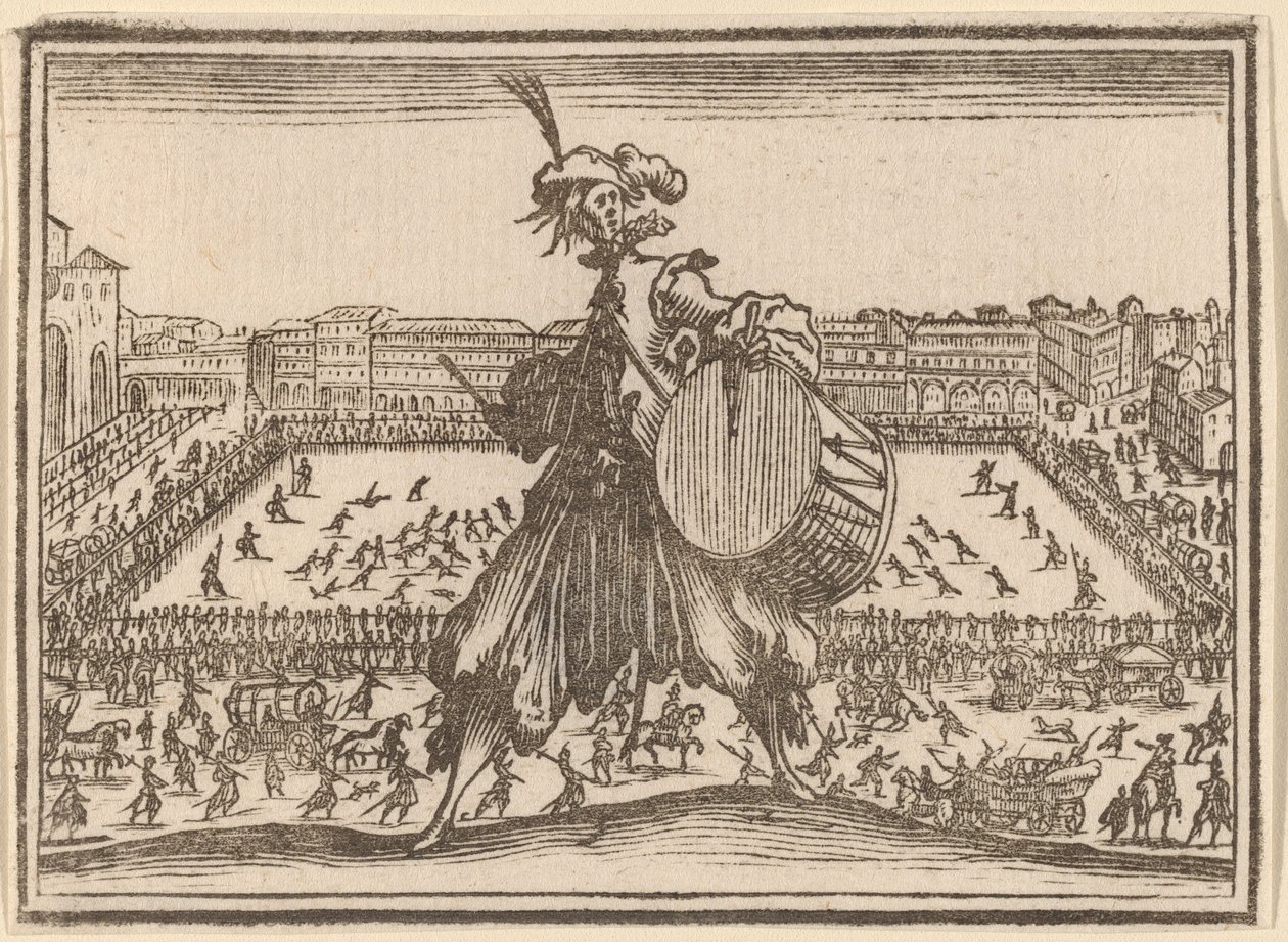 Piazza Santa Croce, Florenz von Edouard Eckman after Jacques Callot