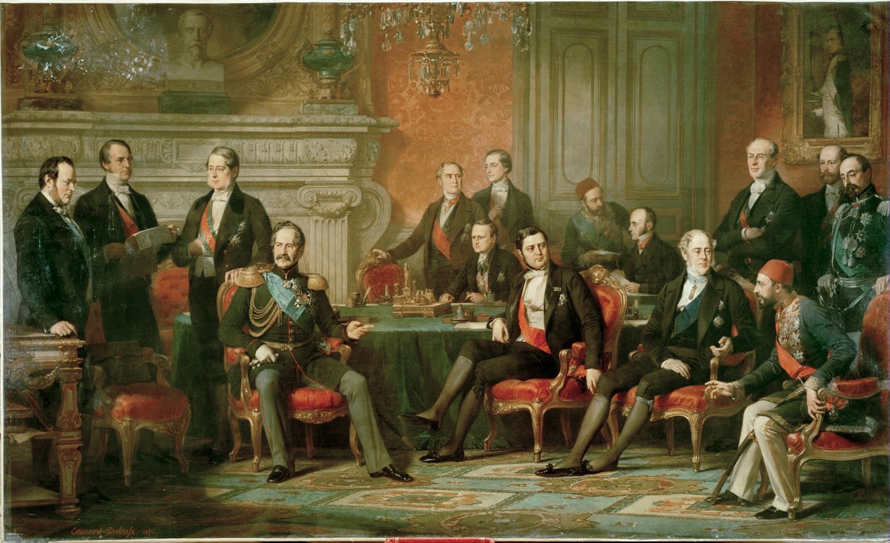 Der Kongress von Paris, der den Krimkrieg beendet von Edouard Louis Dubufe