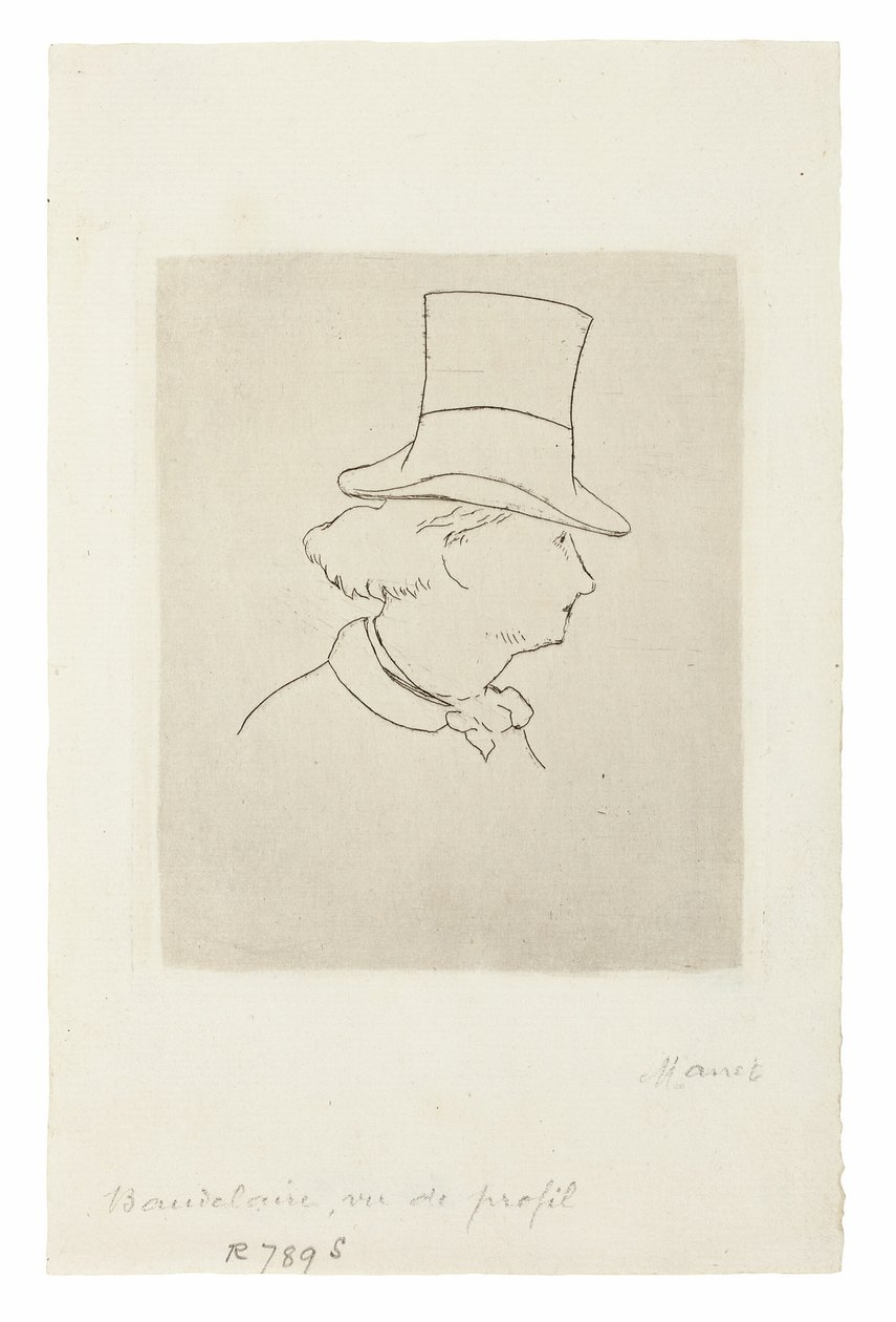 Charles Baudelaire, im Profil II von Édouard Manet