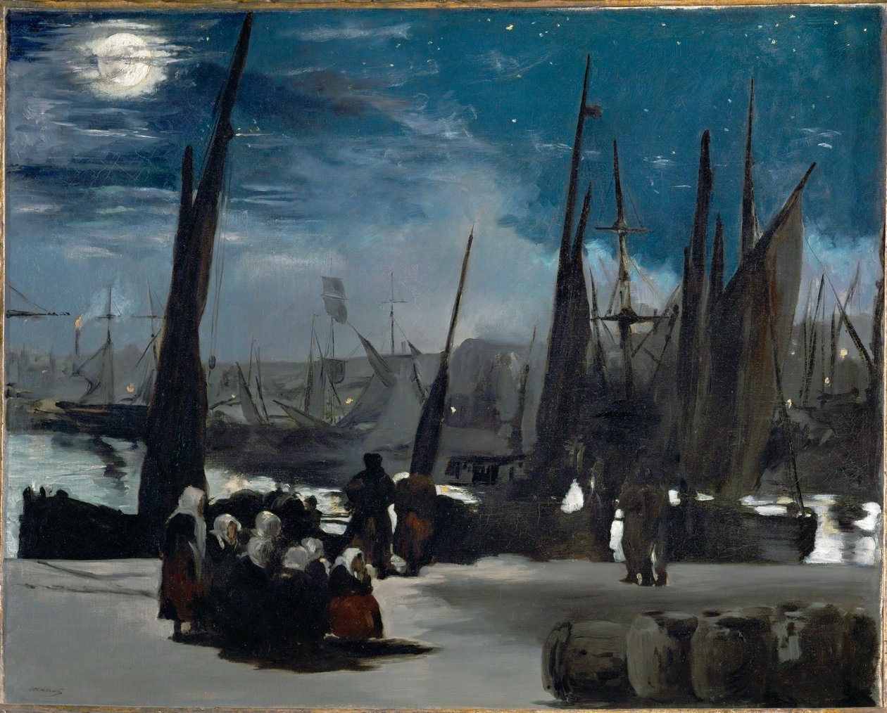 Mondschein über dem Hafen von Boulogne von Edouard Manet