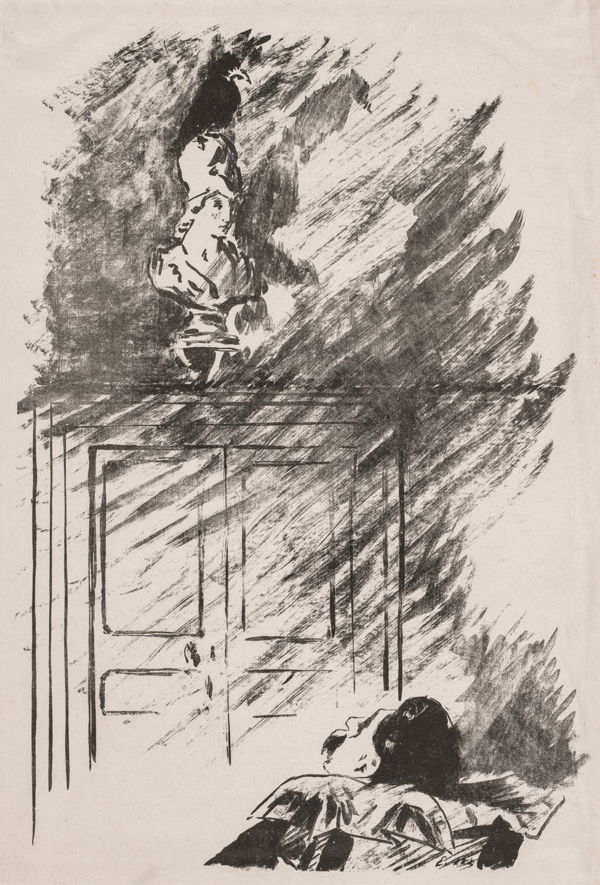 Illustration zu Der Rabe von Edgar Allan Poe von Édouard Manet