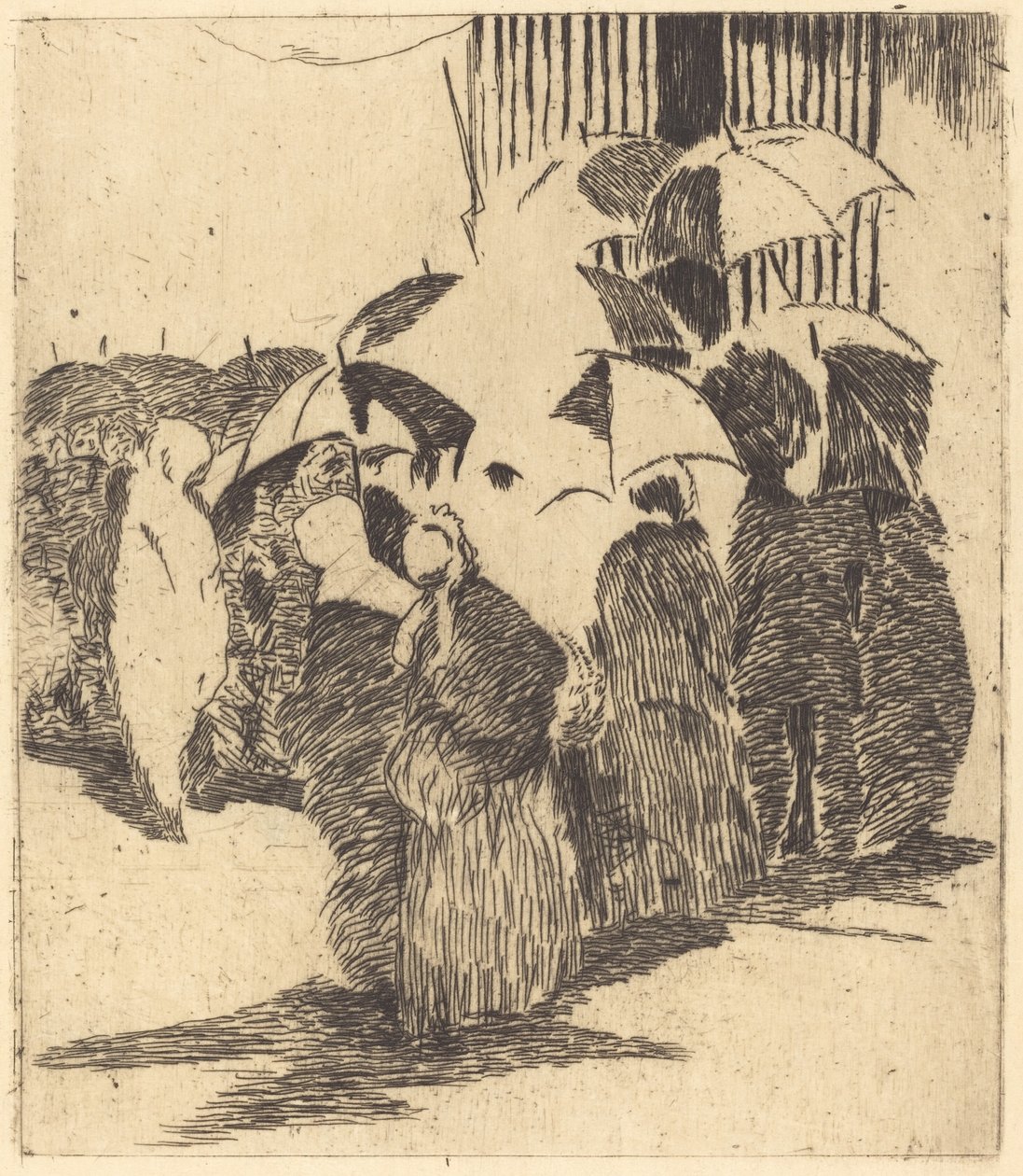 Schlange vor der Metzgerei von Édouard Manet