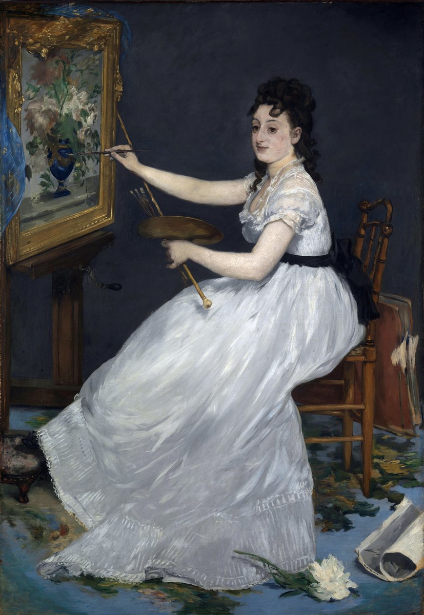 Eva Gonzales (1849-1883) von Edouard Manet (1832-1883) Öl auf Leinwand 1870 National Gallery, London 191x133,4 von Édouard Manet