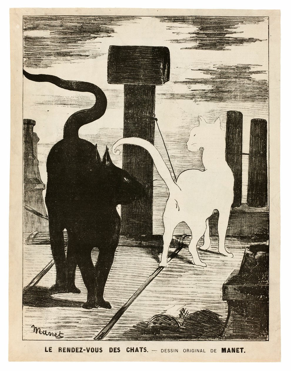Das Rendezvous der Katzen von Édouard Manet
