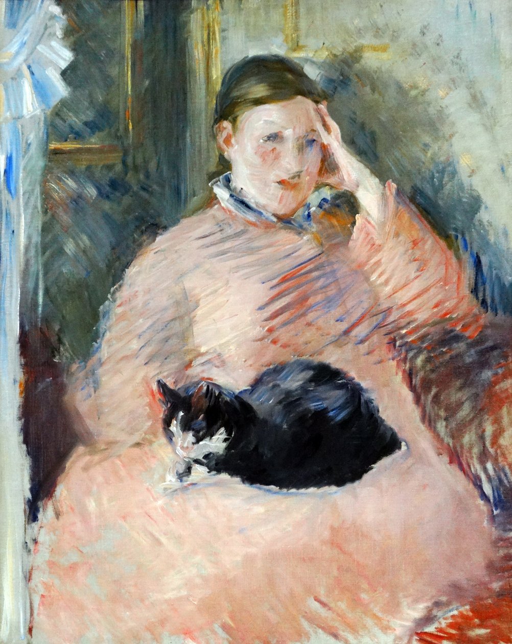 Frau mit Katze um 1880-2, von dem französischen Impressionisten Edouard Manet von Édouard Manet