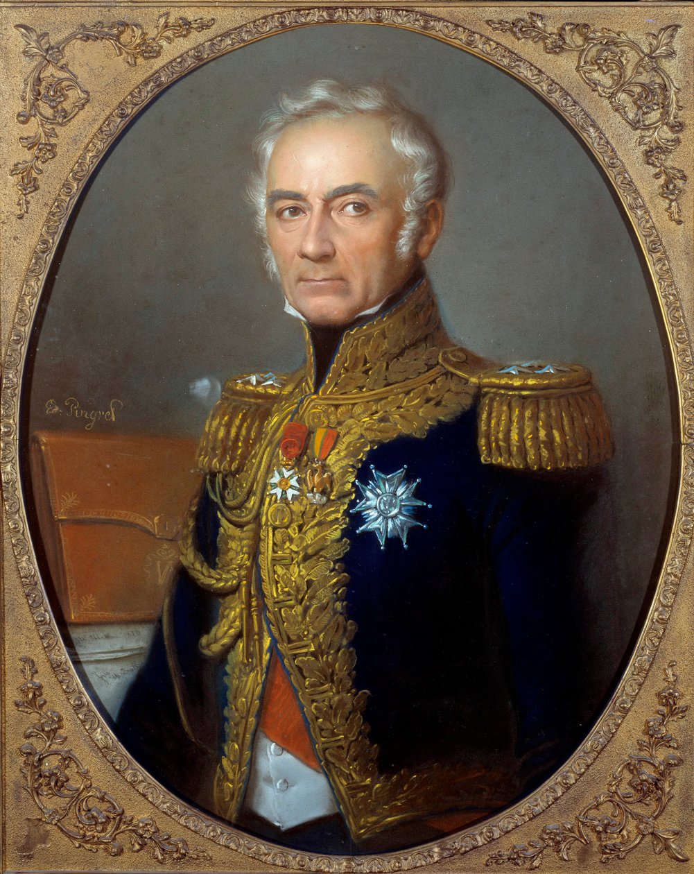 Porträt von Charles Tristan, Graf von Montholon (1783-1853) von Edouard Pingret