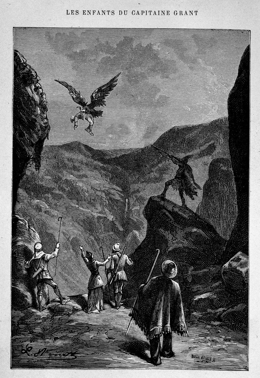 Oh, schau... der... der... der... Robert! in „Die Kinder des Kapitän Grant“ von Jules Verne von Edouard Riou