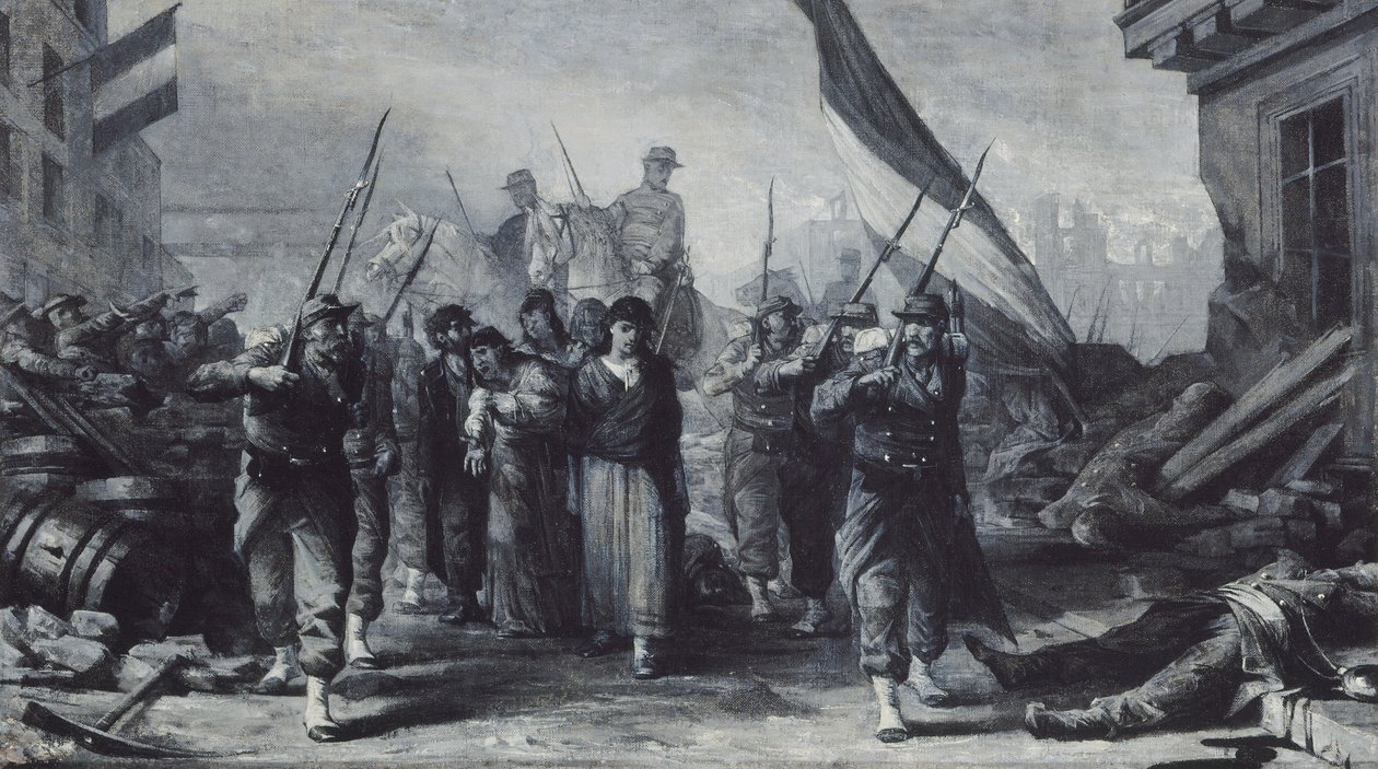 Brand des Hôtel de Ville im Jahr 1871, 1871 von Edouard Toudouze