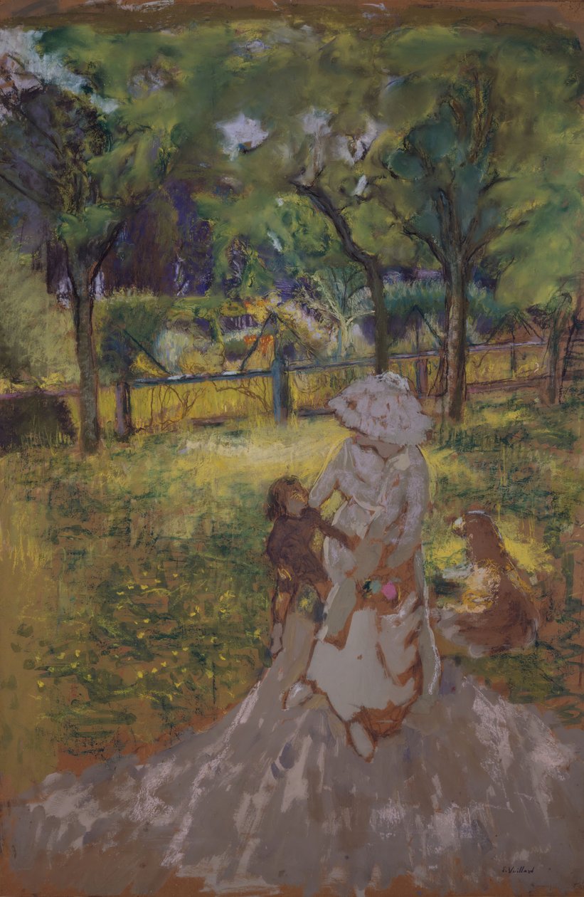 Mutter und Kind im Garten, Morgen im Obstgarten, 1909-1911 von Edouard Vuillard