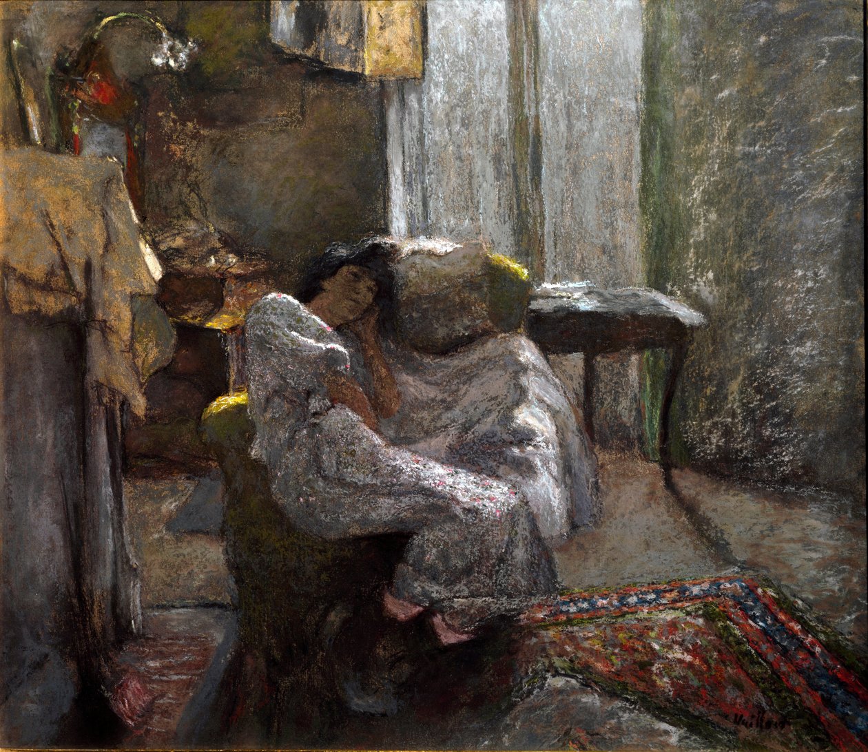 Porträt von Madame Hessel. Lucie Hessel war die Frau des Kunsthändlers des Künstlers. Pastell von Edouard Vuillard (1868-1940) 20. Jahrhundert von Edouard Vuillard