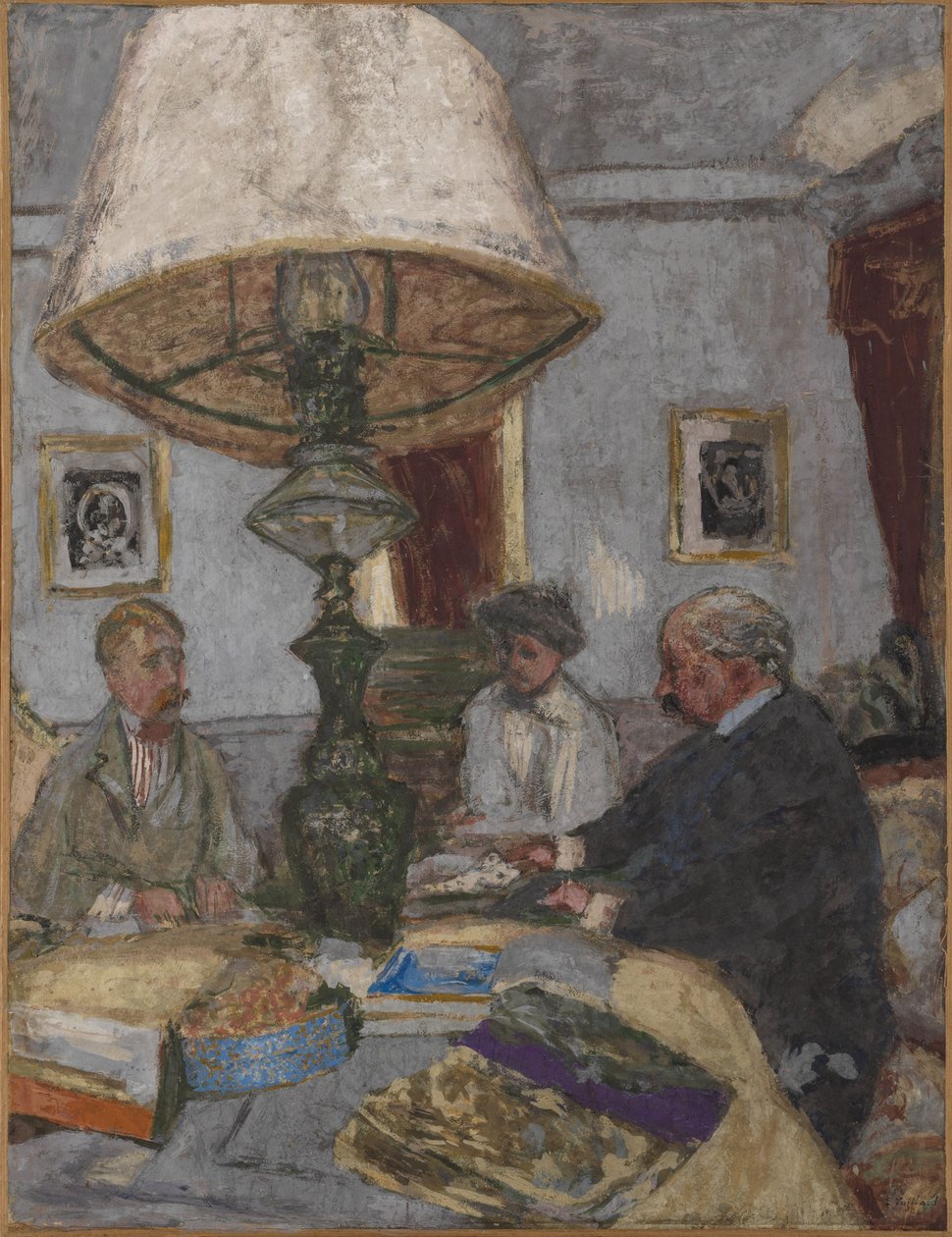 Unter der großen Lampe in Saint-Jacut von Edouard Vuillard