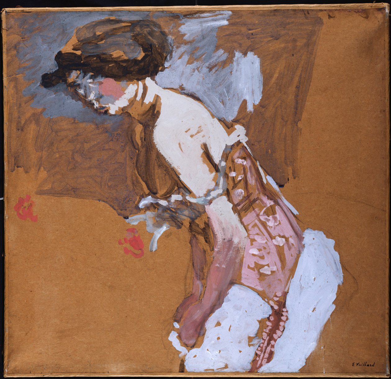 Frau in einem roten Korsett von Edouard Vuillard