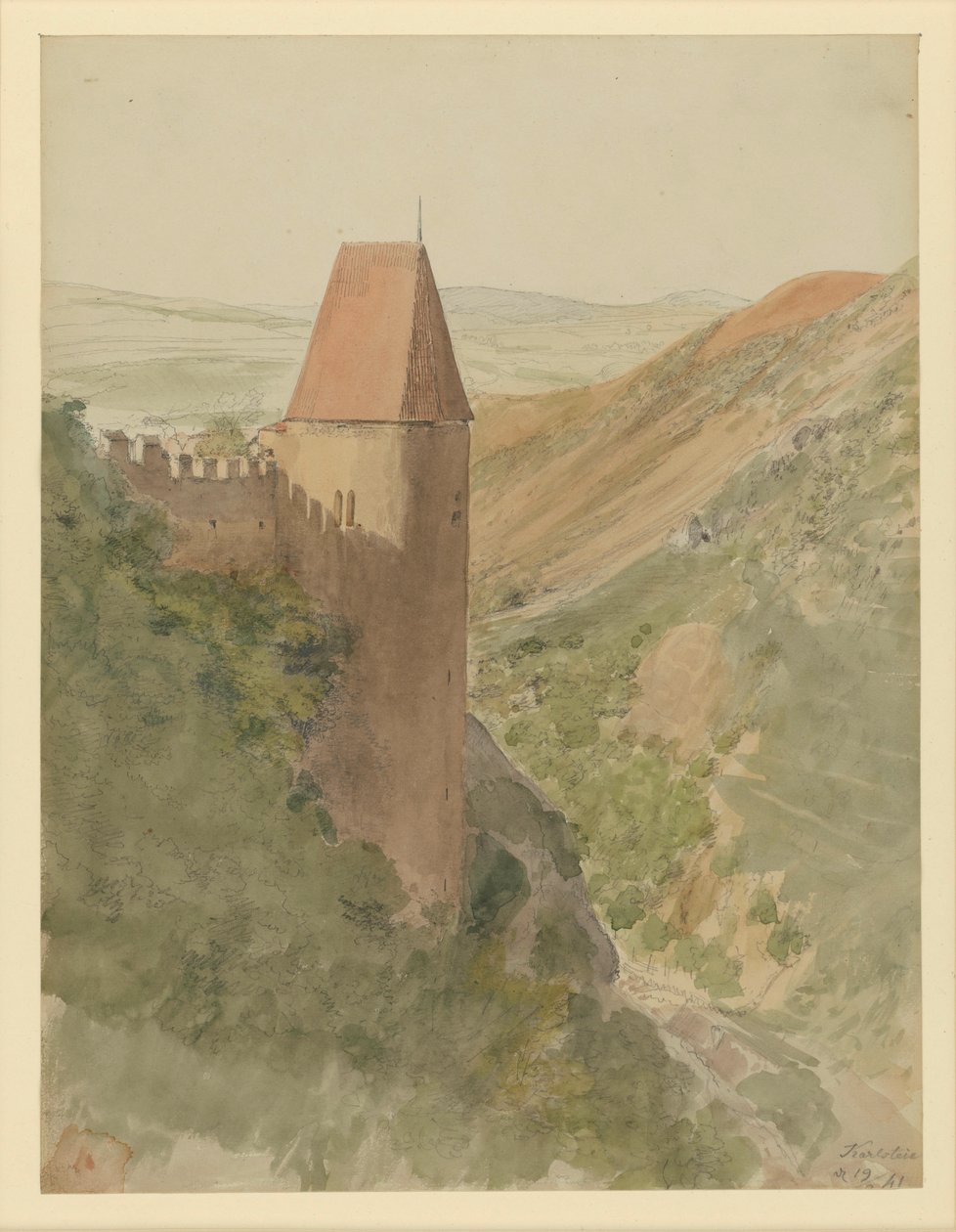 Burg Karlstein in Böhmen von Eduard Gaertner